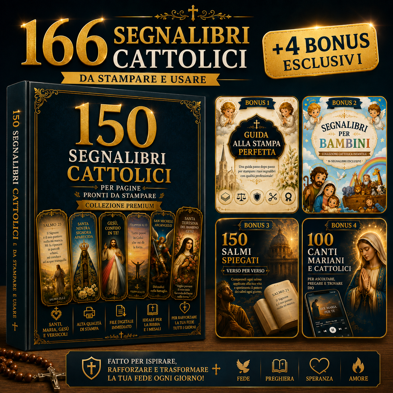 150 Segnalibri Cattolici più quattro bonus