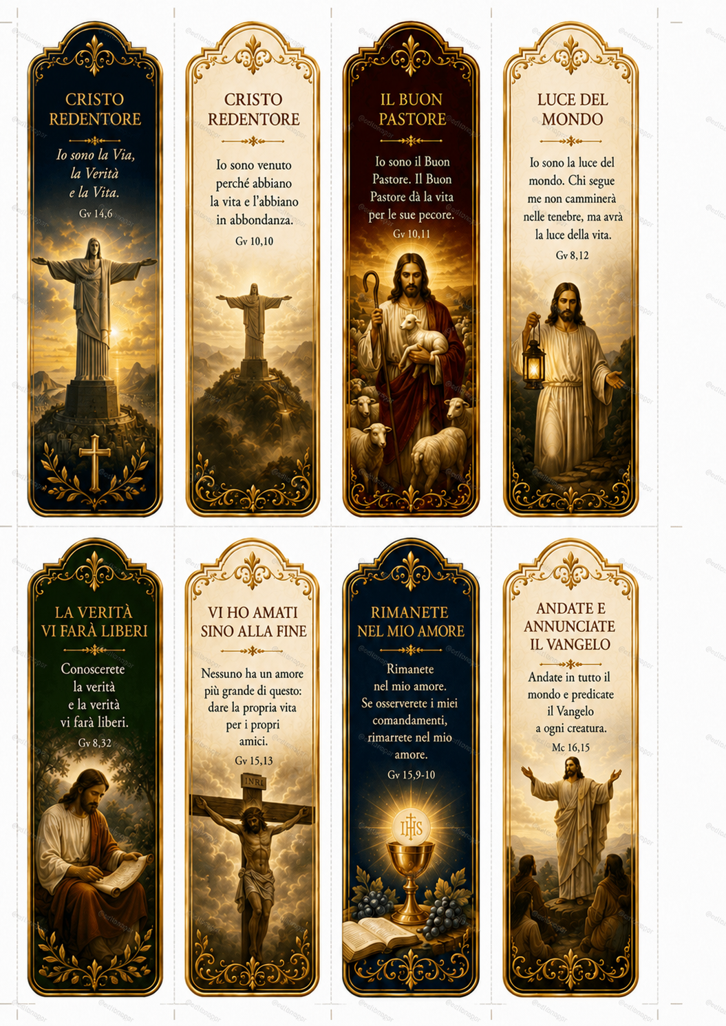 Segnalibri di Cristo
